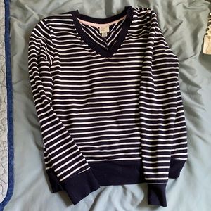 A New Day navy and white striped sweatshirt